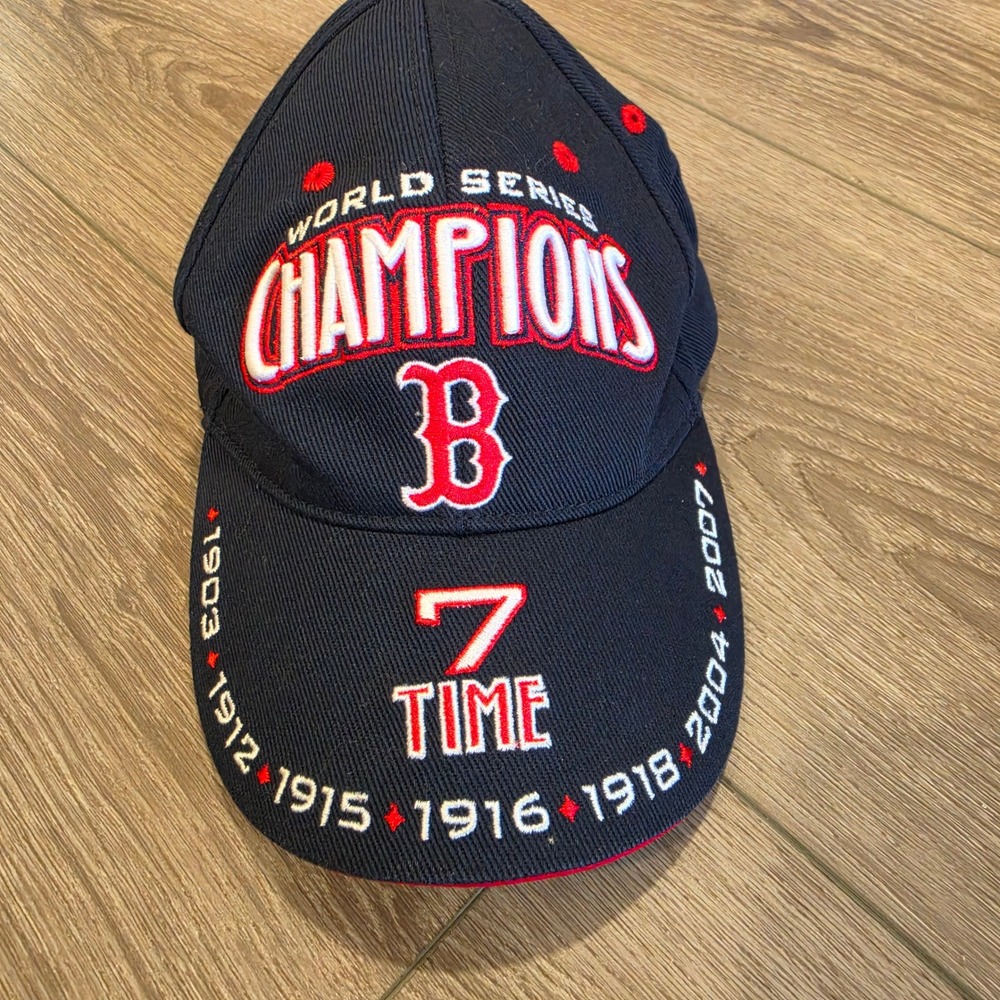 Boston Red Sox World Series Champions Hat 7 Time MLB Fan Favorite Navy Blue Cap